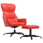 Sillón de relax con reposapiés de cuero sintético rojo de vidaXL, Sillones - Ref: Foro24-3097449, Precio: 124,06 €, Descuento: %