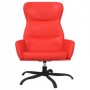 Sillón de relax con reposapiés de cuero sintético rojo de vidaXL, Sillones - Ref: Foro24-3097449, Precio: 124,06 €, Descuento: %