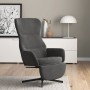 Sillón de relax con reposapiés terciopelo gris oscuro de vidaXL, Sillones - Ref: Foro24-3097496, Precio: 130,10 €, Descuento: %