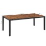 Set comedor jardín 9 pzas ratán sintético y madera acacia negro de vidaXL, Conjuntos de jardín - Ref: Foro24-43936, Precio: 5...