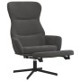 Sillón de relax con reposapiés terciopelo gris oscuro de vidaXL, Sillones - Ref: Foro24-3097496, Precio: 130,10 €, Descuento: %