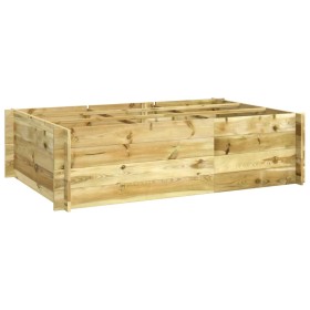 Arriate elevado madera maciza de pino impregnada 150x100x40 cm de vidaXL, Maceteros y jardineras - Ref: Foro24-41915, Precio:...