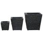 Set of 3 water hyacinth black flowerbeds by vidaXL, Pots and planters - Ref: Foro24-45573, Price: 54,39 €, Discount: %