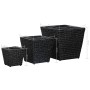 Set of 3 water hyacinth black flowerbeds by vidaXL, Pots and planters - Ref: Foro24-45573, Price: 54,39 €, Discount: %