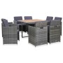 9-piece garden dining set and gray synthetic rattan cushions by vidaXL, Garden sets - Ref: Foro24-46377, Price: 616,86 €, Dis...