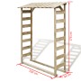 Wooden pine firewood shed impregnated 150x44x176 cm by vidaXL, Firewood bags and holders - Ref: Foro24-42956, Price: 114,99 €...