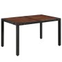 Set comedor jardín 7 pzas ratán sintético y madera acacia negro de vidaXL, Conjuntos de jardín - Ref: Foro24-43935, Precio: 4...