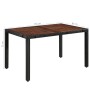 Set comedor jardín 7 pzas ratán sintético y madera acacia negro de vidaXL, Conjuntos de jardín - Ref: Foro24-43935, Precio: 4...