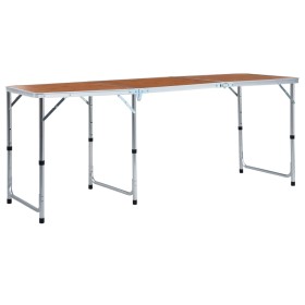 Aluminum folding camping table 180x60 cm by vidaXL, camping furniture - Ref: Foro24-48174, Price: 72,99 €, Discount: %