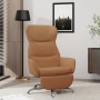 Sillón de relax con reposapiés tela de microfibra gris taupe de vidaXL, Sillones - Ref: Foro24-3097479, Precio: 111,26 €, Des...