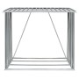 Casetilla para leña acero galvanizado gris 163x83x154 cm de vidaXL, Accesorios para bolsas y soportes de leña - Ref: Foro24-4...