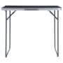 Folding camping table with gray metal structure 80x60 cm by vidaXL, camping furniture - Ref: Foro24-48171, Price: 42,41 €, Di...