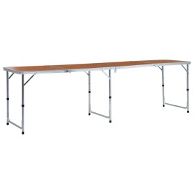 Mesa de camping plegable de aluminio 240x60 cm de vidaXL, Mobiliario de camping - Ref: Foro24-48176, Precio: 108,99 €, Descue...