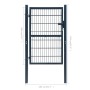 Anthracite grey steel fence gate 106x248 cm by vidaXL, garden gates - Ref: Foro24-142027, Price: 240,75 €, Discount: %