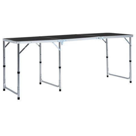 Mesa de camping plegable de aluminio gris 180x60 cm de vidaXL, Mobiliario de camping - Ref: Foro24-48175, Precio: 82,98 €, De...