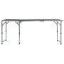 Mesa de camping plegable de aluminio gris 180x60 cm de vidaXL, Mobiliario de camping - Ref: Foro24-48175, Precio: 82,98 €, De...