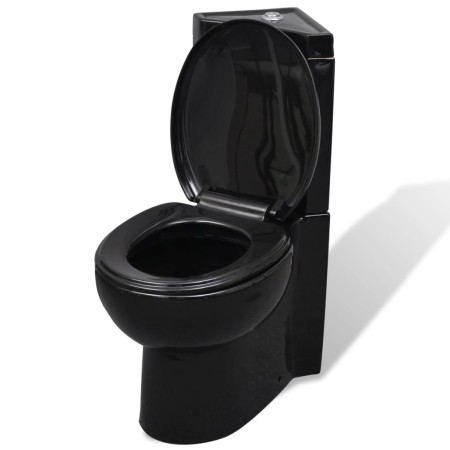 Black ceramic corner WC toilet by vidaXL, Bathrooms - Ref: Foro24-141134, Price: 250,54 €, Discount: %