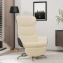 Sillón de relax con reposapiés de tela color crema de vidaXL, Sillones - Ref: Foro24-3097467, Precio: 106,65 €, Descuento: %