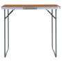 Folding camping table with metal structure 80x60 cm by vidaXL, camping furniture - Ref: Foro24-48170, Price: 43,10 €, Discoun...