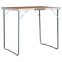 Mesa de camping plegable con estructura metálica 80x60 cm de vidaXL, Mobiliario de camping - Ref: Foro24-48170, Precio: 43,10...