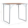 Mesa de camping plegable con estructura metálica 80x60 cm de vidaXL, Mobiliario de camping - Ref: Foro24-48170, Precio: 43,10...