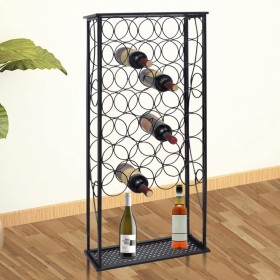 Metal wine rack for 28 bottles by vidaXL, Wine racks - Ref: Foro24-240942, Price: 64,99 €, Discount: %