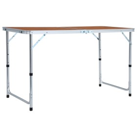 Aluminum folding camping table 120x60 cm by vidaXL, camping furniture - Ref: Foro24-48172, Price: 49,99 €, Discount: %