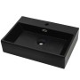 Lavabo con orificio para grifo cerámica negro 60,5x42,5x14,5 cm de vidaXL, Lavabos - Ref: Foro24-142742, Precio: 122,97 €, De...