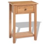 Solid oak wood console table 50x32x75 cm by vidaXL, Nightstands - Ref: Foro24-243932, Price: 159,26 €, Discount: %