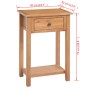 Solid oak wood console table 50x32x75 cm by vidaXL, Nightstands - Ref: Foro24-243932, Price: 159,26 €, Discount: %