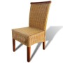 Dining chairs 2 units natural brown rattan by vidaXL, dining chairs - Ref: Foro24-243235, Price: 231,39 €, Discount: %