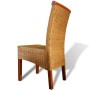 Dining chairs 2 units natural brown rattan by vidaXL, dining chairs - Ref: Foro24-243235, Price: 231,39 €, Discount: %