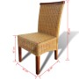 Dining chairs 2 units natural brown rattan by vidaXL, dining chairs - Ref: Foro24-243235, Price: 231,39 €, Discount: %