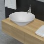 Lavabo de cerámica porcelana Art blanco de vidaXL, Lavabos - Ref: Foro24-140706, Precio: 54,14 €, Descuento: %