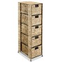 Storage unit with 5 baskets 25.5x37x10 cm water hyacinth by vidaXL, Lockers and storage cabinets - Ref: Foro24-245492, Price:...