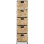 Storage unit with 5 baskets 25.5x37x10 cm water hyacinth by vidaXL, Lockers and storage cabinets - Ref: Foro24-245492, Price:...