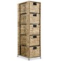 Storage unit with 5 baskets 25.5x37x10 cm water hyacinth by vidaXL, Lockers and storage cabinets - Ref: Foro24-245492, Price:...