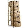 Storage unit with 5 baskets 25.5x37x10 cm water hyacinth by vidaXL, Lockers and storage cabinets - Ref: Foro24-245492, Price:...