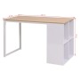 Desk 120x60x75 cm oak and white color by vidaXL, Desks - Ref: Foro24-245720, Price: 170,51 €, Discount: %