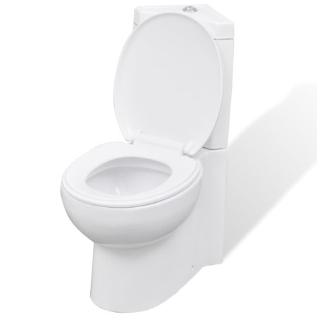 Inodoro WC de esquina cerámica blanco de vidaXL, Baños - Ref: Foro24-141133, Precio: 256,31 €, Descuento: %