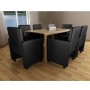 Sillas de comedor 6 unidades cuero sintético negro de vidaXL, Sillas de comedor - Ref: Foro24-160184, Precio: 977,12 €, Descu...