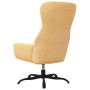 Sillón de relax con reposapiés tela de microfibra crema de vidaXL, Sillones - Ref: Foro24-3097483, Precio: 99,85 €, Descuento: %