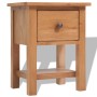 Mesita de noche de madera de roble maciza 36x30x47 cm de vidaXL, Mesitas de noche - Ref: Foro24-243930, Precio: 102,66 €, Des...