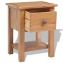 Mesita de noche de madera de roble maciza 36x30x47 cm de vidaXL, Mesitas de noche - Ref: Foro24-243930, Precio: 102,66 €, Des...