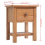 Mesita de noche de madera de roble maciza 36x30x47 cm de vidaXL, Mesitas de noche - Ref: Foro24-243930, Precio: 102,66 €, Des...