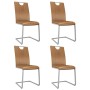 Dining chairs 4 units brown synthetic leather by vidaXL, dining chairs - Ref: Foro24-282484, Price: 195,99 €, Discount: %