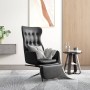 Sillón de relax con reposapiés cuero artificial negro brillante de vidaXL, Sillones - Ref: Foro24-3097721, Precio: 107,90 €, ...