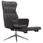 Relaxation armchair with footrest glossy black artificial leather by vidaXL, Armchairs - Ref: Foro24-3097721, Price: 107,90 €...