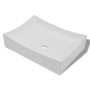 Lavabo de cerámica porcelana Art blanco con brillo de vidaXL, Lavabos - Ref: Foro24-140700, Precio: 73,52 €, Descuento: %