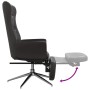 Sillón de relax con reposapiés cuero artificial negro brillante de vidaXL, Sillones - Ref: Foro24-3097721, Precio: 107,99 €, ...